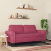 vidaXL 2-seater Sofa Wine Red Velvet (100% polyester), metal Large