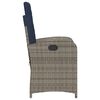 vidaXL Reclining Garden Chair Gray, Navy Blue