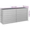 vidaXL Garden Raised Bed Silver Galvanized Steel 63.0 x 15.7 x 30.3 in