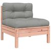 vidaXL Patio Sofa with Cushions and Footstool Solid Wood Douglas