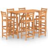 vidaXL Outdoor Bar Set Natural Wood Solid Acacia Wood Medium