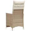 vidaXL Reclining Garden Chair Beige Poly Rattan Single