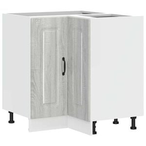 vidaXL Kitchen Corner Base Cabinet Gray sonoma Engineered wood Standard
