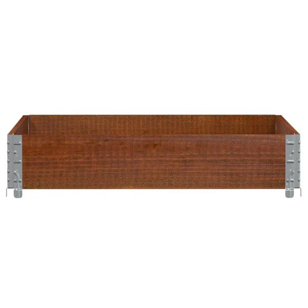 vidaXL Garden Planter Brown Solid pine wood 39.4 x 39.4 x 8.5 in