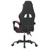 vidaXL Gaming Chair with Footrest Black and Wine Red Faux Leather