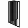 vidaXL Dog Gate Set of 2 Black Poplar Wood 63 in total length Foldable
