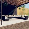 vidaXL Garden Lounge Set Black PE rattan Large Modular