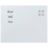 vidaXL Wall-mounted Magnetic Board White 19.7"x15.7" Tempered Glass