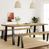 vidaXL Dining Table Natural wood Solid acacia wood Large Durable