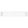 vidaXL Dog Kennel Silver Galvanized steel 859.3 sq ft Durable