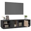 vidaXL TV Cabinet Grey Solid pine wood Large TV Cabinet Rectangular