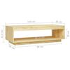 vidaXL Coffee Table Natural Pine Solid Pinewood Medium Coffee Table