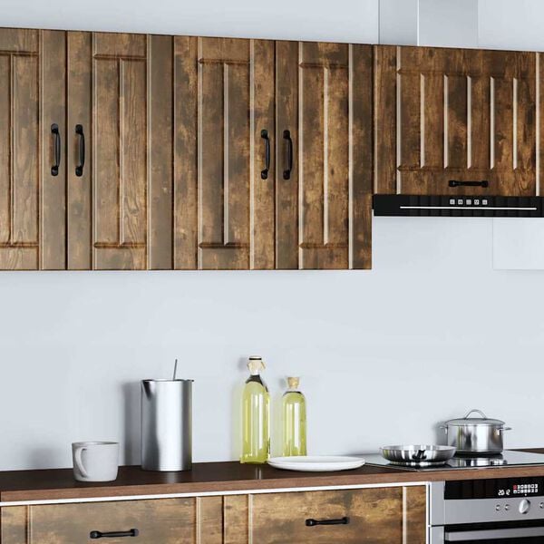 vidaXL Kitchen Wall Cabinet Smoked oak Engineered wood