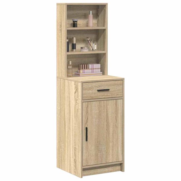 vidaXL Highboard Sonoma Oak 15.75 x 15.94 x 53.15 in Engineered Wood