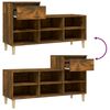vidaXL Shoe Cabinet Smoked Oak Engineered wood Medium