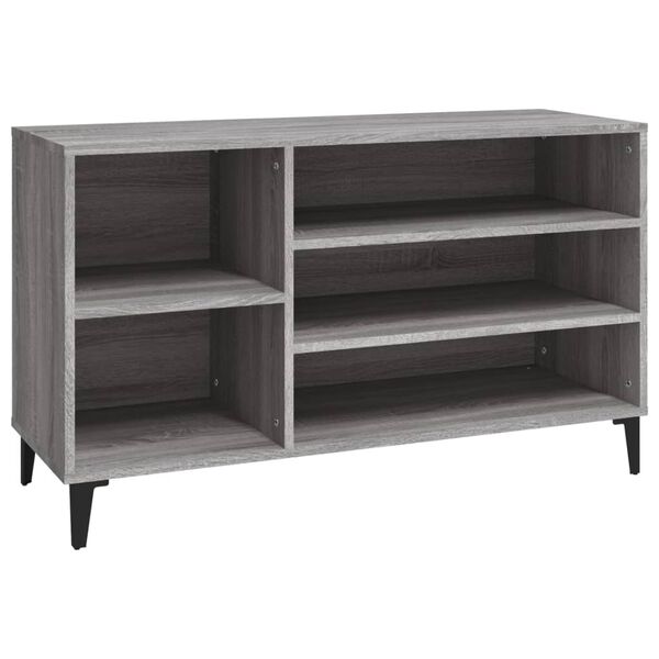 vidaXL Shoe Cabinet Grey Sonoma Engineered wood Medium Shoe Cabinet