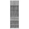 vidaXL Storage Cabinet Grey Sonoma Engineered Wood Tall Storage Cabinet