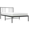 vidaXL Bed Frame Black Powder-Coated Steel Single Bed Frame