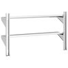 vidaXL Wall Shelf Silver Stainless Steel 39.4 x 9.3 x 23.6 in