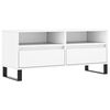 vidaXL TV Cabinet White Engineered Wood, Iron 39.4x13.6x17.5 in