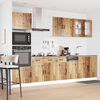 vidaXL Kitchen Cabinet Set Old wood Engineered wood, Glass Large