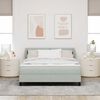 vidaXL Box Spring Bed with Mattress Light gray 62.99 x 78.74 in Velvet