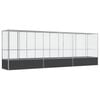 vidaXL Aviary with Extension Silver 246.7"x42.1"x83.5" Steel