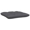 vidaXL Garden Lounge Set Black, Anthracite Solid pinewood, 100% polyester