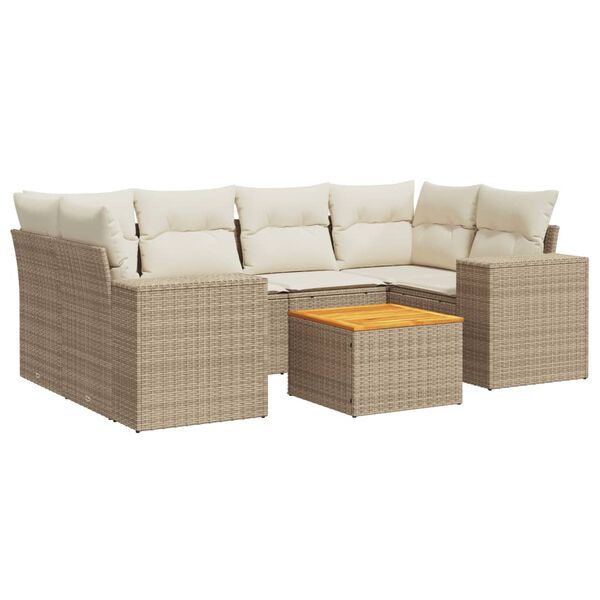 vidaXL Garden Sofa Set Beige