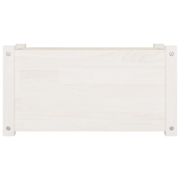 vidaXL Garden Planter Set of 2 White Solid pinewood Medium Durable