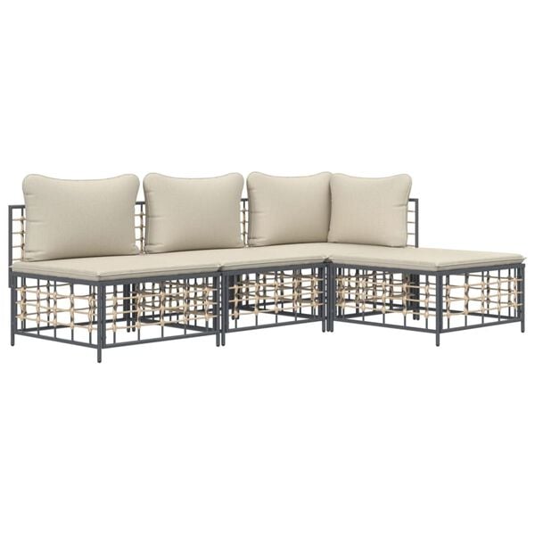 vidaXL Garden Lounge Set Anthracite
