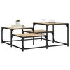vidaXL Coffee Table Sonoma Oak Engineered Wood, Metal Medium