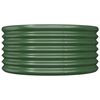 vidaXL Garden Planter Green Powder-coated steel 31.5 in wide, 14.2 in tall