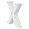 vidaXL Coffee Table Leg Set of 2 White Powder-coated steel 19.7