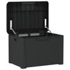vidaXL Garden Storage Box Anthracite Polypropylene Medium