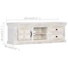 vidaXL TV Stand White Solid mango wood, engineered wood Medium TV Stand