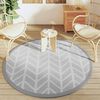 vidaXL Outdoor Carpet Grey Polypropylene Ø63.0 in Reversible Round