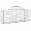 vidaXL Arched Gabion Baskets 4 pcs 78.7"x19.7"x31.5"/39.4" Galvanized Iron