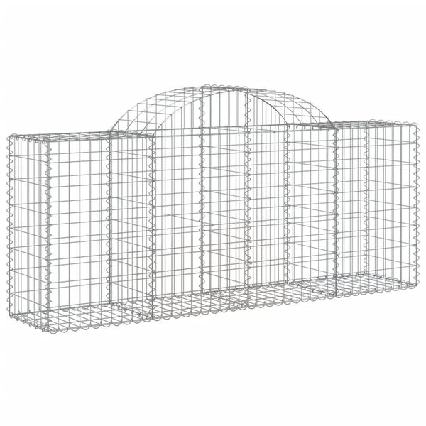 vidaXL Arched Gabion Baskets 4 pcs 78.7"x19.7"x31.5"/39.4" Galvanized Iron
