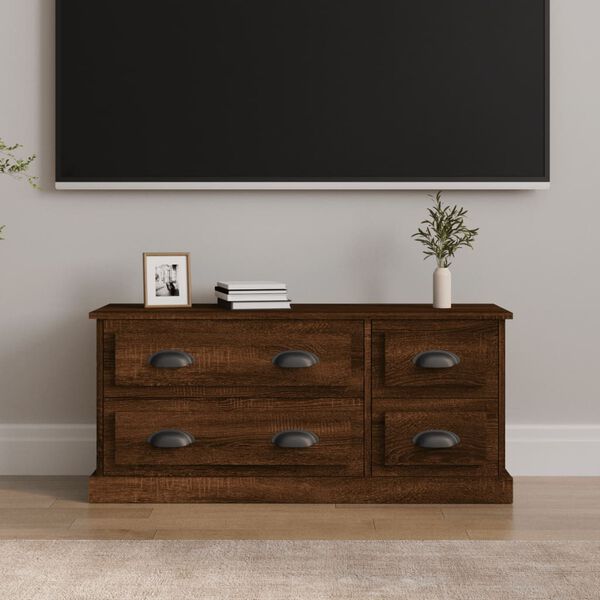 vidaXL TV Cabinet Brown Oak Engineered Wood Medium TV Cabinet