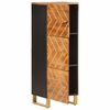 vidaXL Highboard Brown and Black 15.7"x13.2"x43.3" Solid Wood Mango