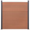 vidaXL Fence Panel Set Brown 139"x73.2" WPC