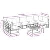 vidaXL Garden Sofa Set with Cushion 8 pcs Black Aluminium