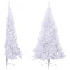 vidaXL Artificial Half Christmas Tree White PVC, steel Large