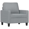 vidaXL Sofa Chair With Footstool Light grey
