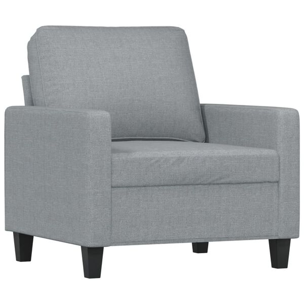 vidaXL Sofa Chair With Footstool Light grey