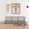 vidaXL Garden Lounge Set Grey Solid pine wood Medium Modular