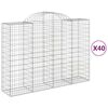 vidaXL Gabion Basket Set of 40 Silver Galvanized iron
