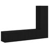 vidaXL TV Cabinet Set 4 pcs Black Oak 51.38 x 11.81 x 55.12 in