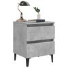 vidaXL Bed Cabinet Concrete Grey Engineered Wood 15.7x13.8x19.7 in
